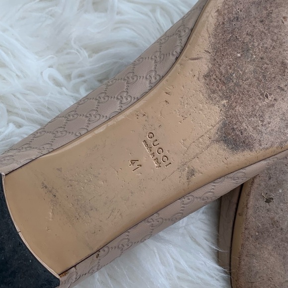 1992.GUCCI logo leather flats - Picture 8 of 11